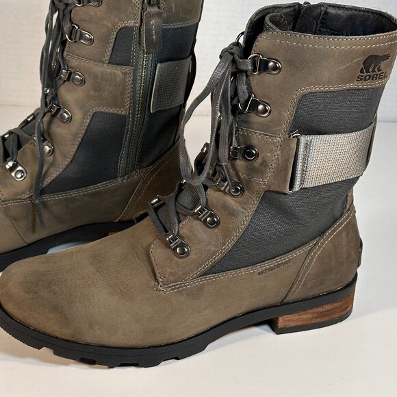 Sorel Brown Lace-Up Combat Boots - Picture 5 of 16